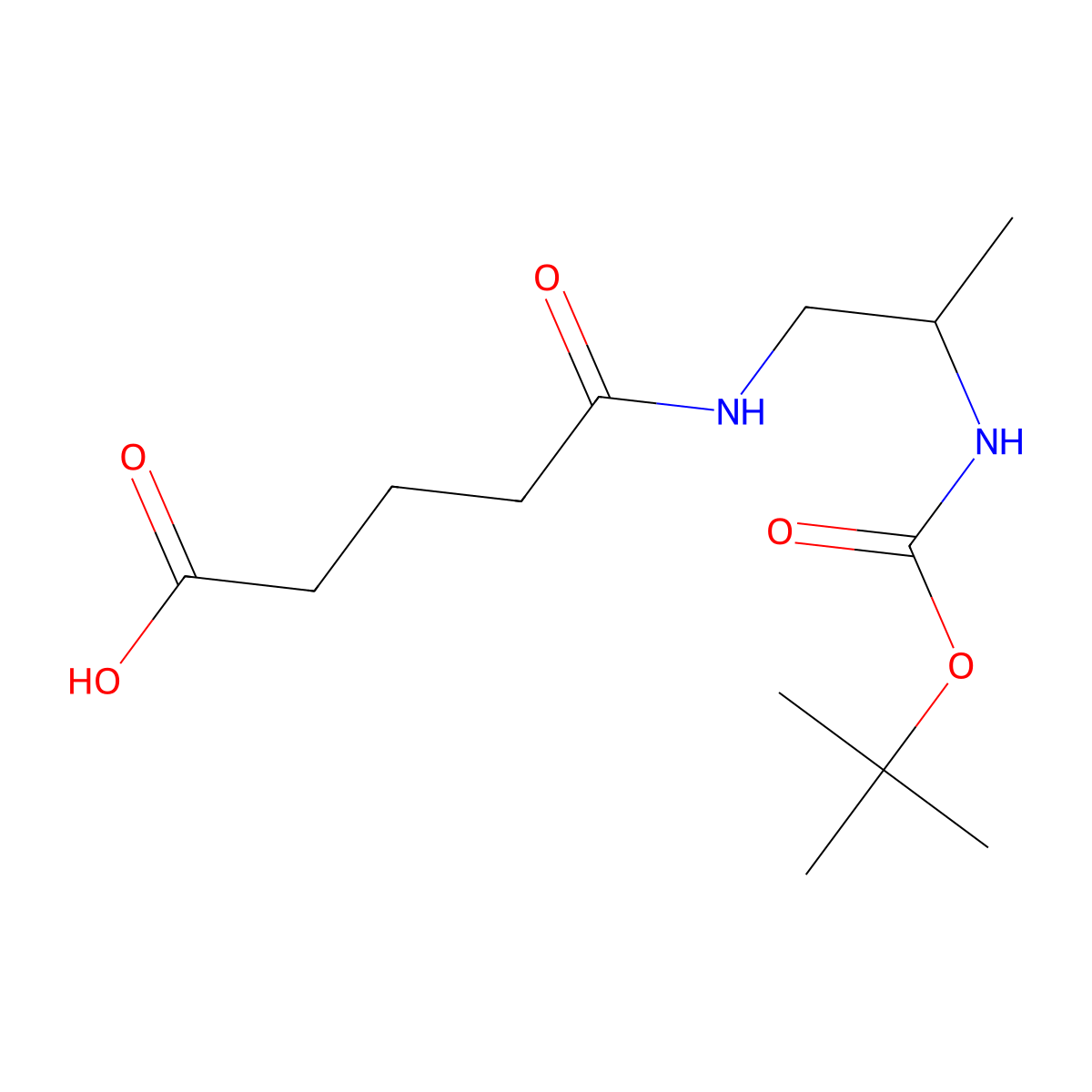 4-[(2-{[(Tert-butoxy)carbonyl]amino}propyl)carbamoyl]butanoic acid molecular structure, CAS 2757959-15-0
