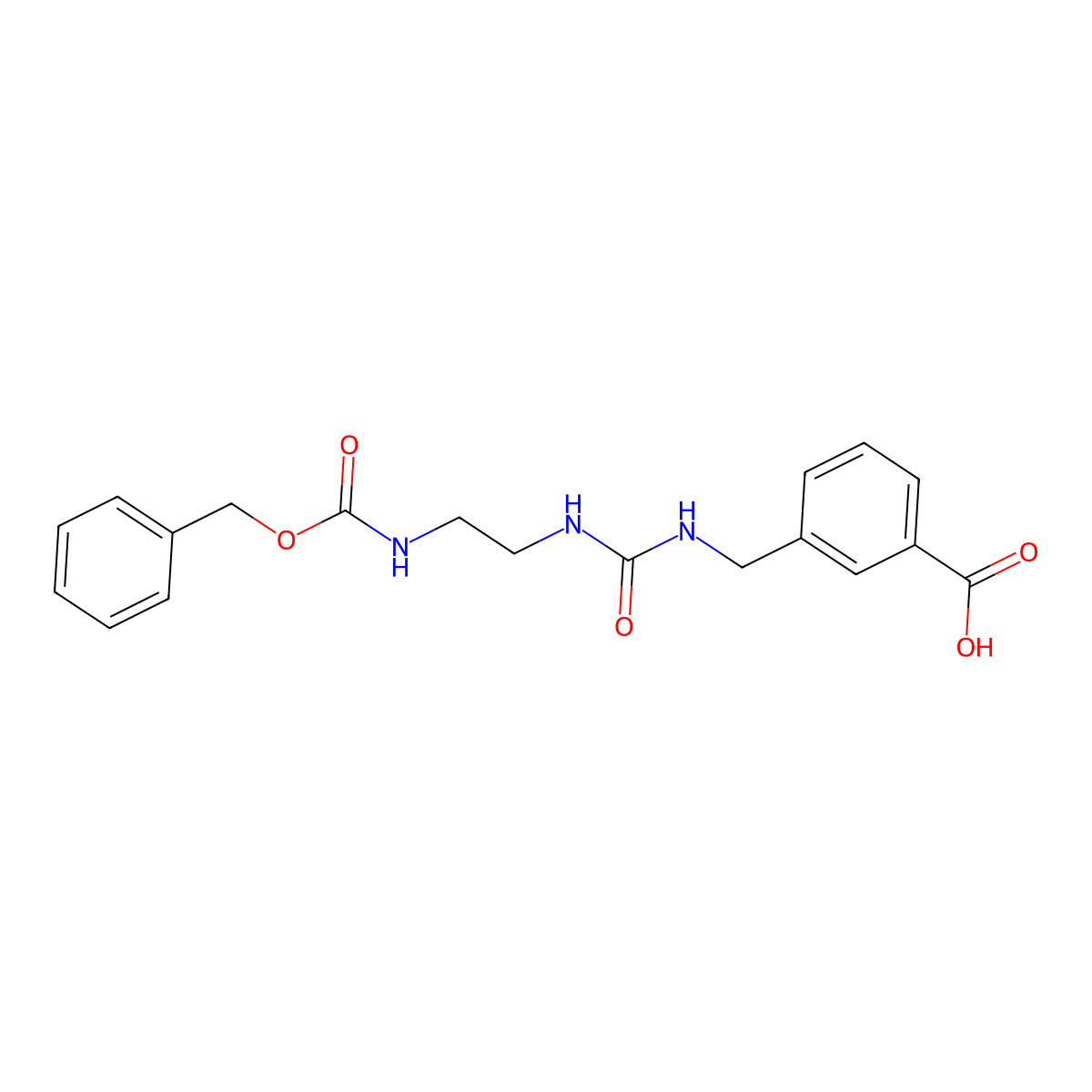 3-({[(2-{[(Benzyloxy)carbonyl]amino}ethyl)carbamoyl]amino}methyl)benzoic acid molecular structure, CAS 2757959-17-2