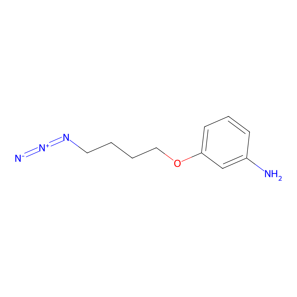 3-(4-Azidobutoxy)aniline molecular structure, CAS 2757959-22-9