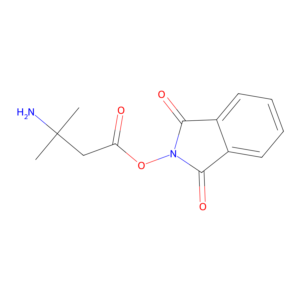 1,3-dioxo-2,3-dihydro-1H-isoindol-2-yl 3-amino-3-methylbutanoate molecular structure, CAS 2757959-23-0