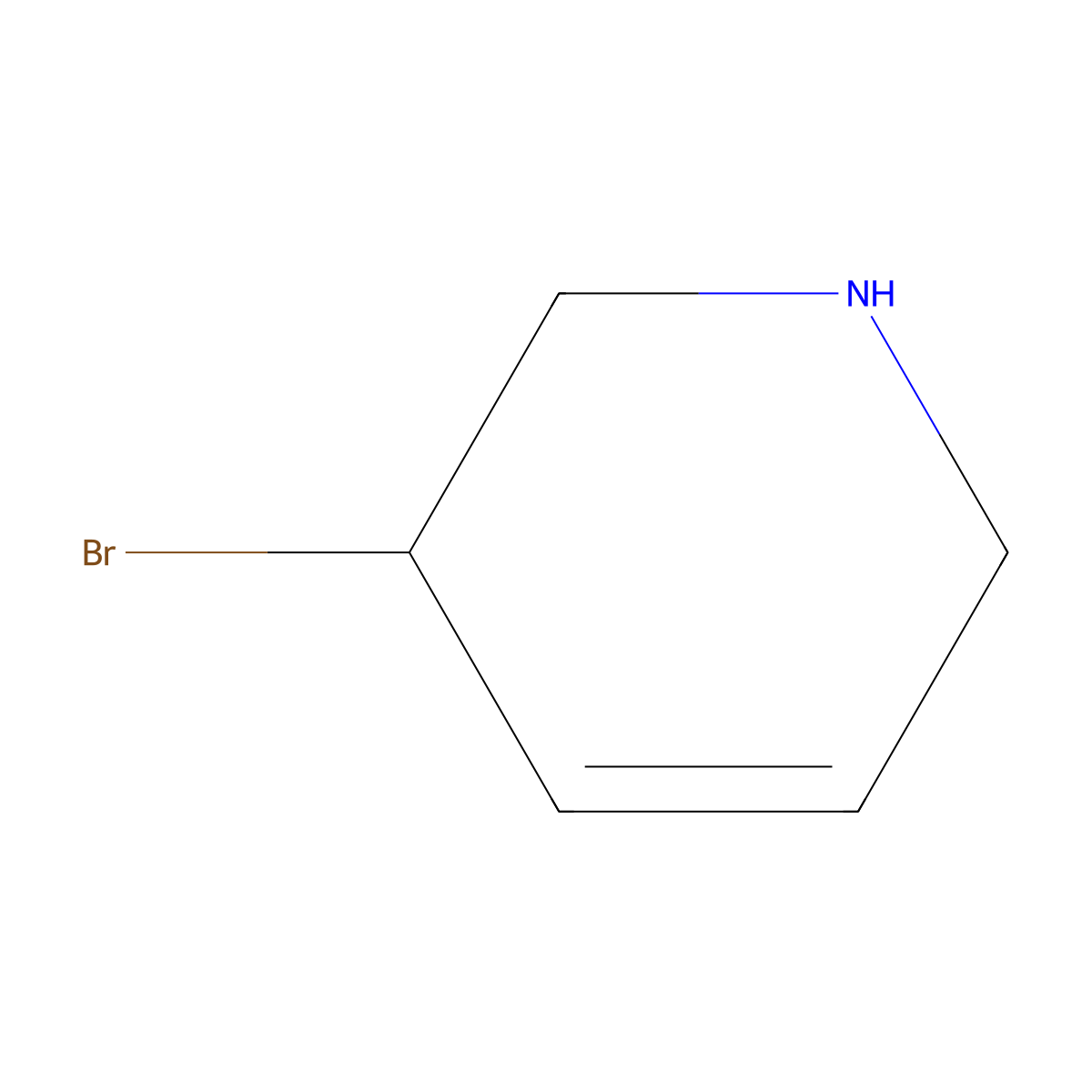 3-Bromo-1,2,3,6-tetrahydropyridine molecular structure, CAS 2757959-25-2