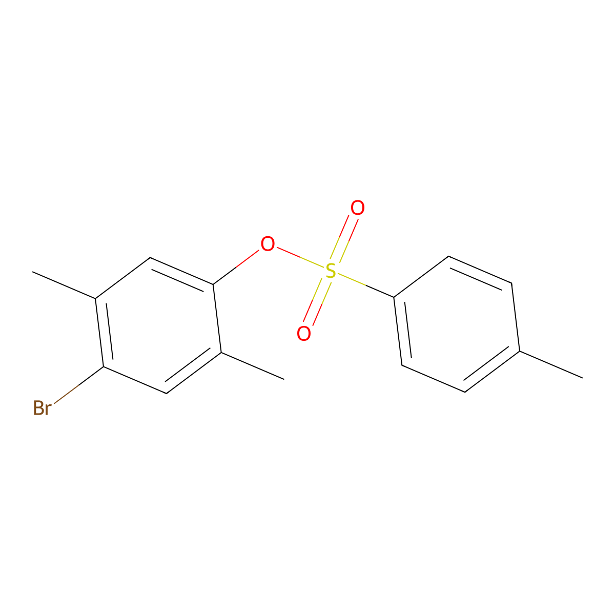 4-Bromo-2,5-dimethylphenyl 4-methylbenzene-1-sulfonate molecular structure, CAS 2757959-27-4