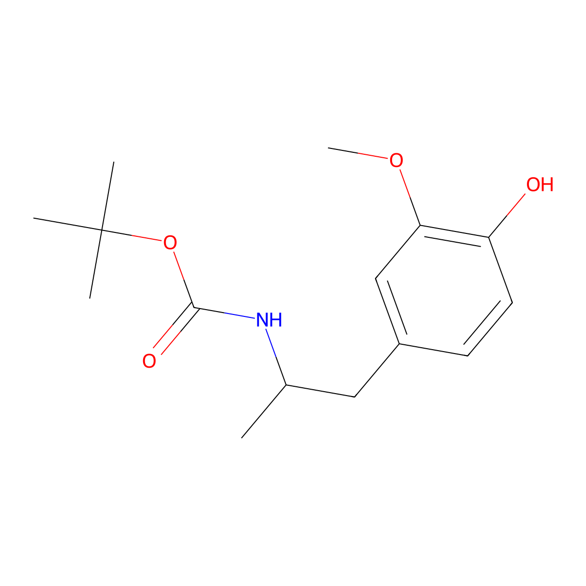 tert-butyl N-[1-(4-hydroxy-3-methoxyphenyl)propan-2-yl]carbamate molecular structure, CAS 2757959-29-6