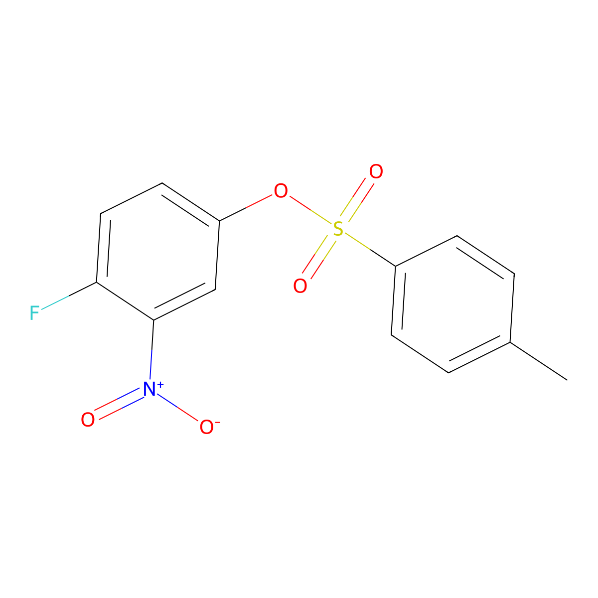 4-Fluoro-3-nitrophenyl 4-methylbenzene-1-sulfonate molecular structure, CAS 2757959-39-8