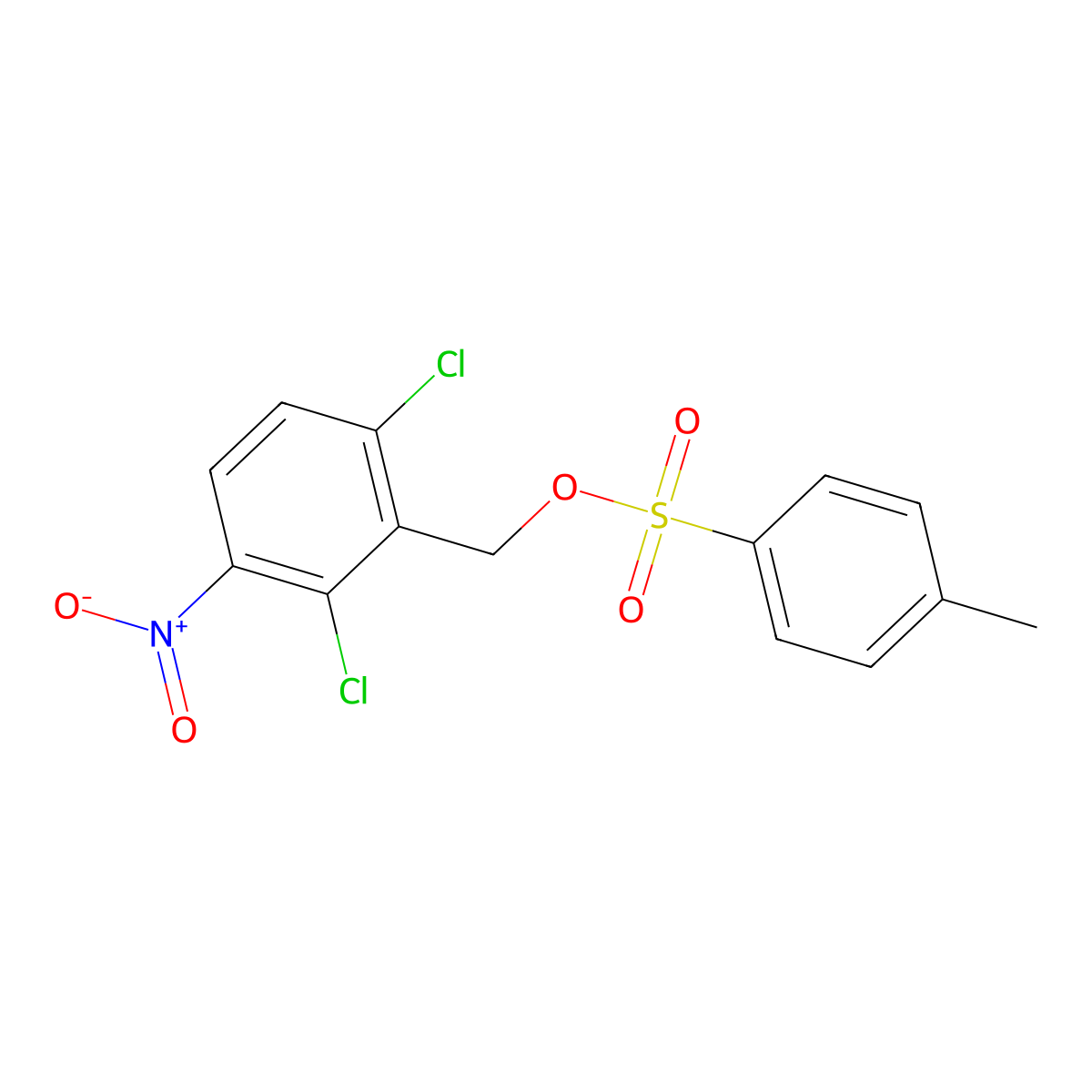 (2,6-Dichloro-3-nitrophenyl)methyl 4-methylbenzene-1-sulfonate molecular structure, CAS 2757959-69-4