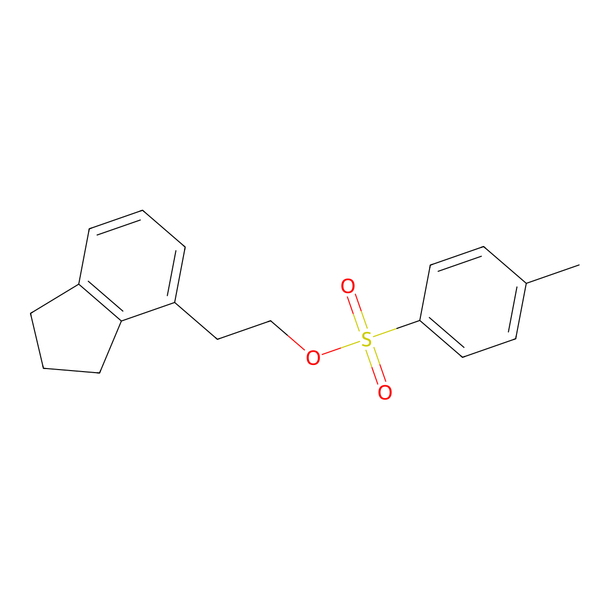 2-(2,3-dihydro-1H-inden-4-yl)ethyl 4-methylbenzene-1-sulfonate molecular structure, CAS 2757959-70-7