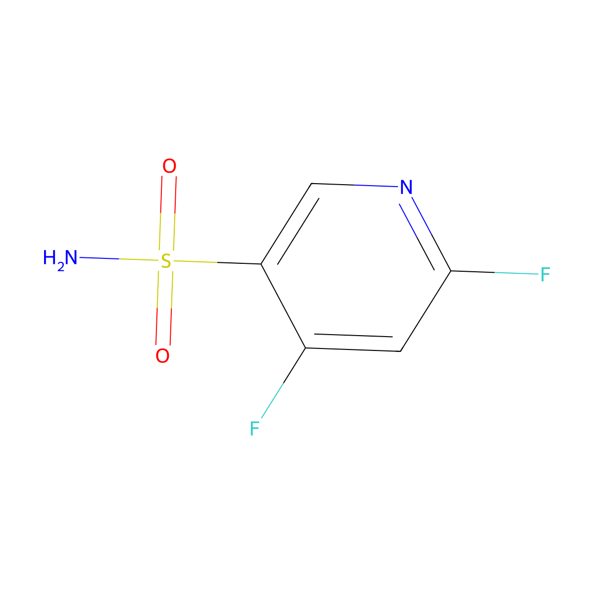 4,6-Difluoropyridine-3-sulfonamide molecular structure, CAS 2757959-73-0