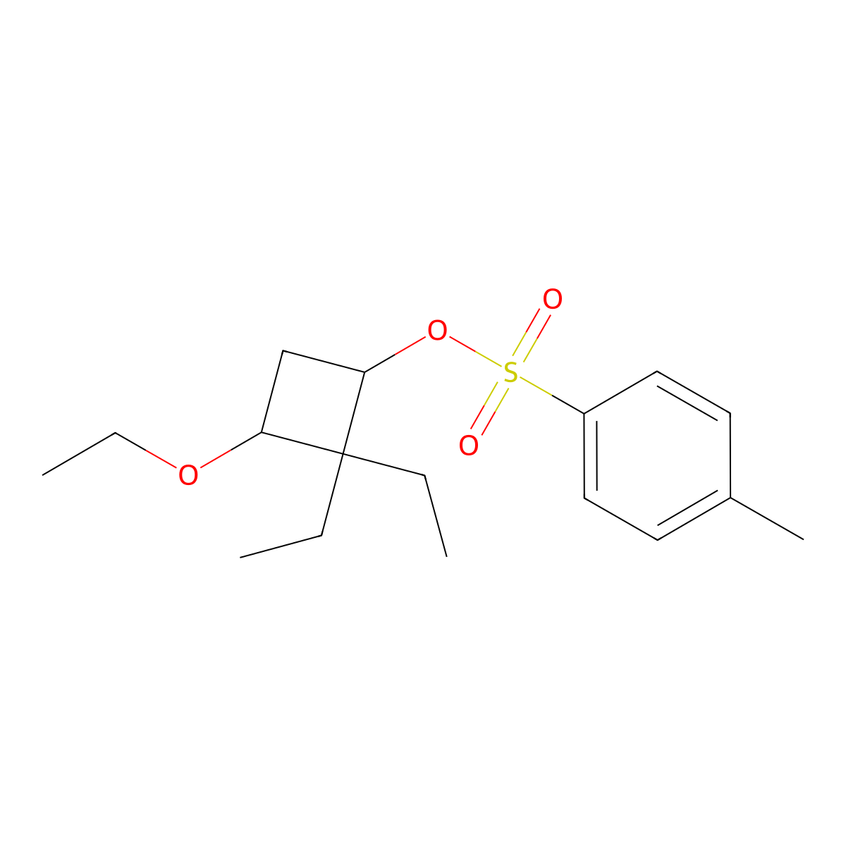 3-Ethoxy-2,2-diethylcyclobutyl 4-methylbenzene-1-sulfonate molecular structure, CAS 2757959-76-3