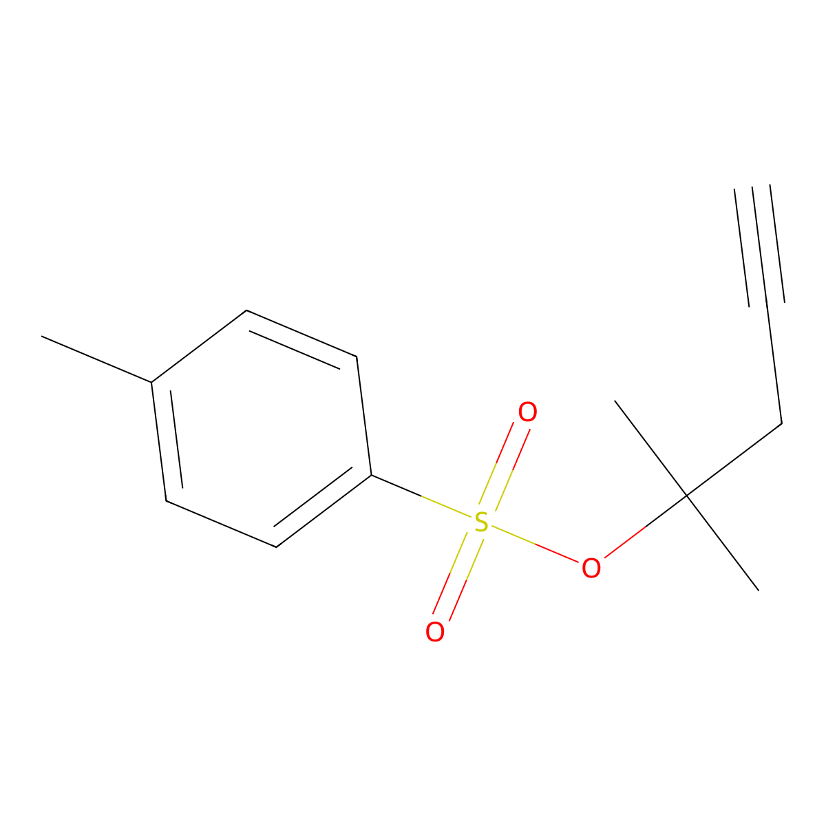 2-Methylpent-4-yn-2-yl 4-methylbenzene-1-sulfonate molecular structure, CAS 2757959-77-4