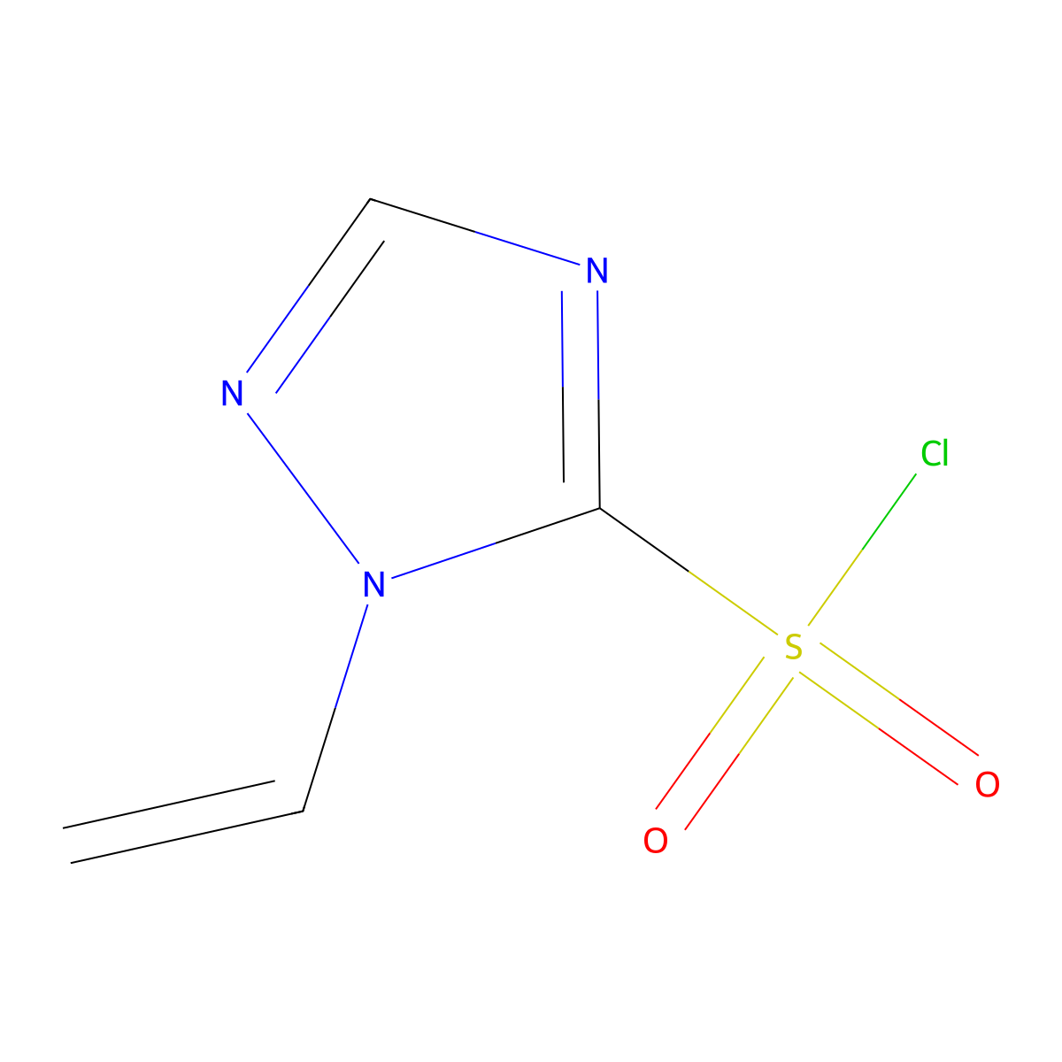 1-ethenyl-1H-1,2,4-triazole-5-sulfonyl chloride molecular structure, CAS 2757959-83-2