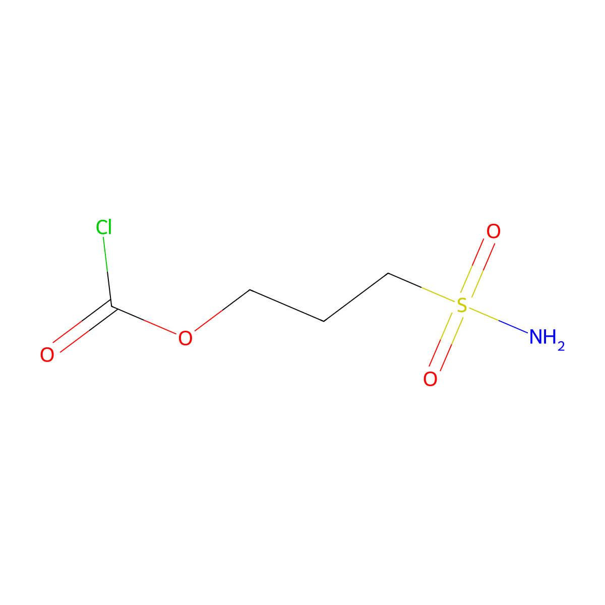 3-[(Chlorocarbonyl)oxy]propane-1-sulfonamide molecular structure, CAS 2757959-85-4
