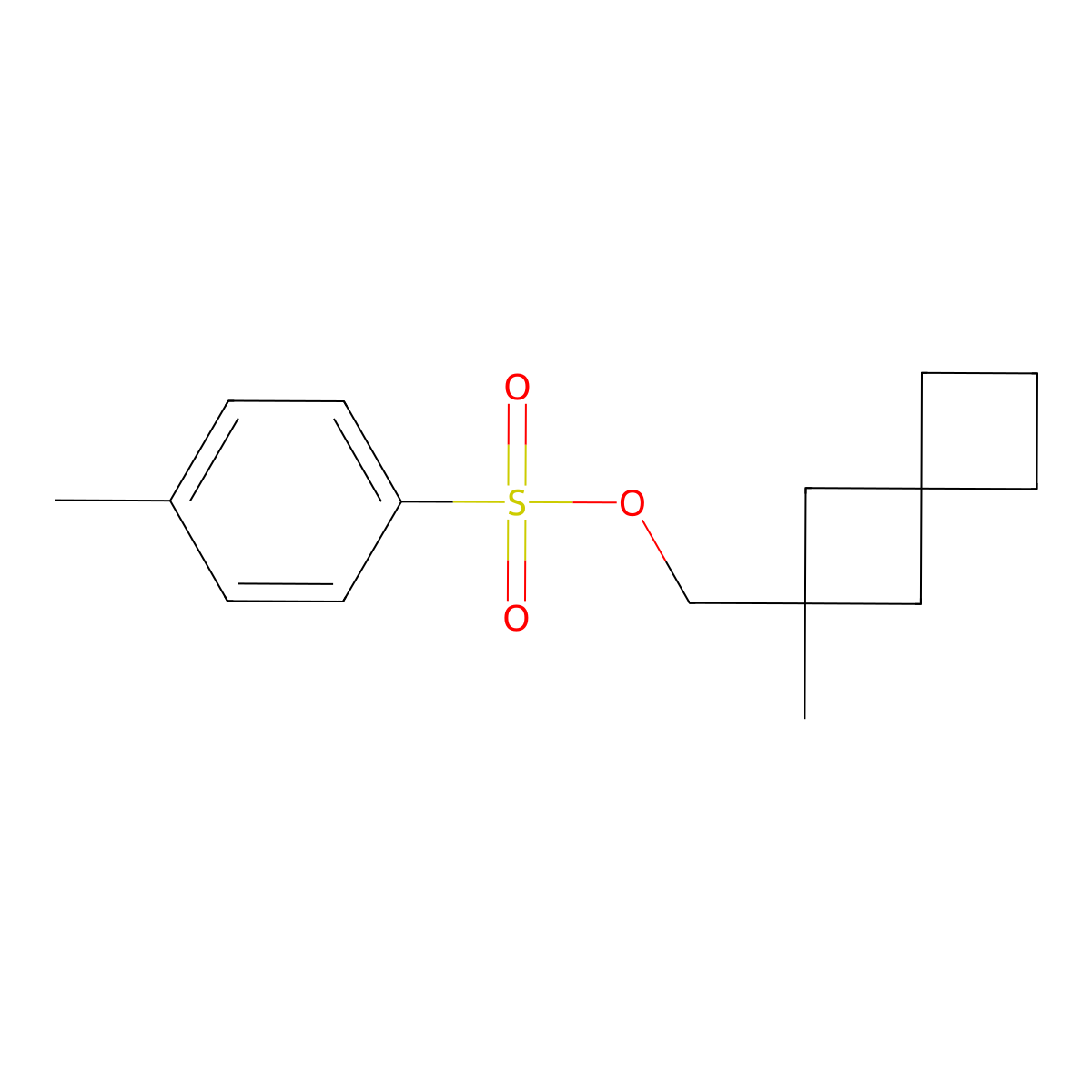 {2-Methylspiro[3.3]heptan-2-yl}methyl 4-methylbenzene-1-sulfonate molecular structure, CAS 2757959-91-2