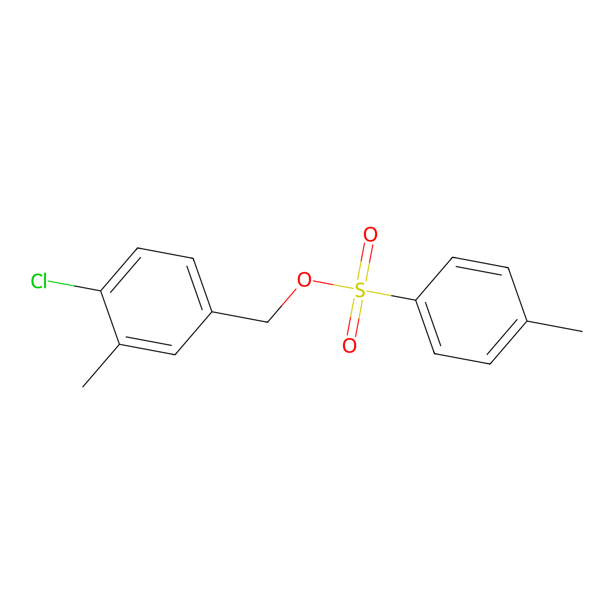 (4-Chloro-3-methylphenyl)methyl 4-methylbenzene-1-sulfonate molecular structure, CAS 2757960-01-1