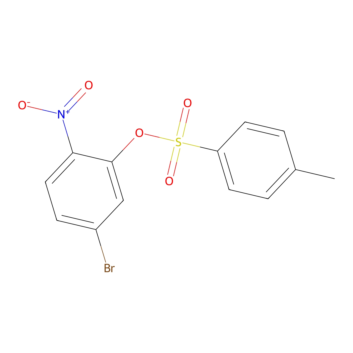 5-Bromo-2-nitrophenyl 4-methylbenzene-1-sulfonate molecular structure, CAS 2757961-04-7