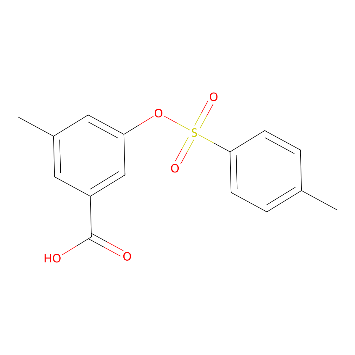 3-Methyl-5-[(4-methylbenzenesulfonyl)oxy]benzoic acid molecular structure, CAS 2757961-07-0