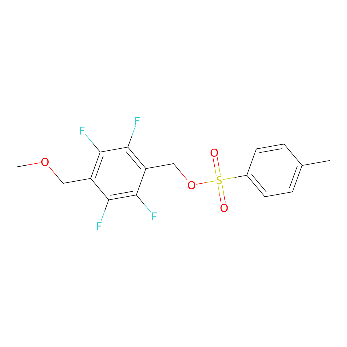 [2,3,5,6-Tetrafluoro-4-(methoxymethyl)phenyl]methyl 4-methylbenzene-1-sulfonate molecular structure, CAS 2757961-09-2