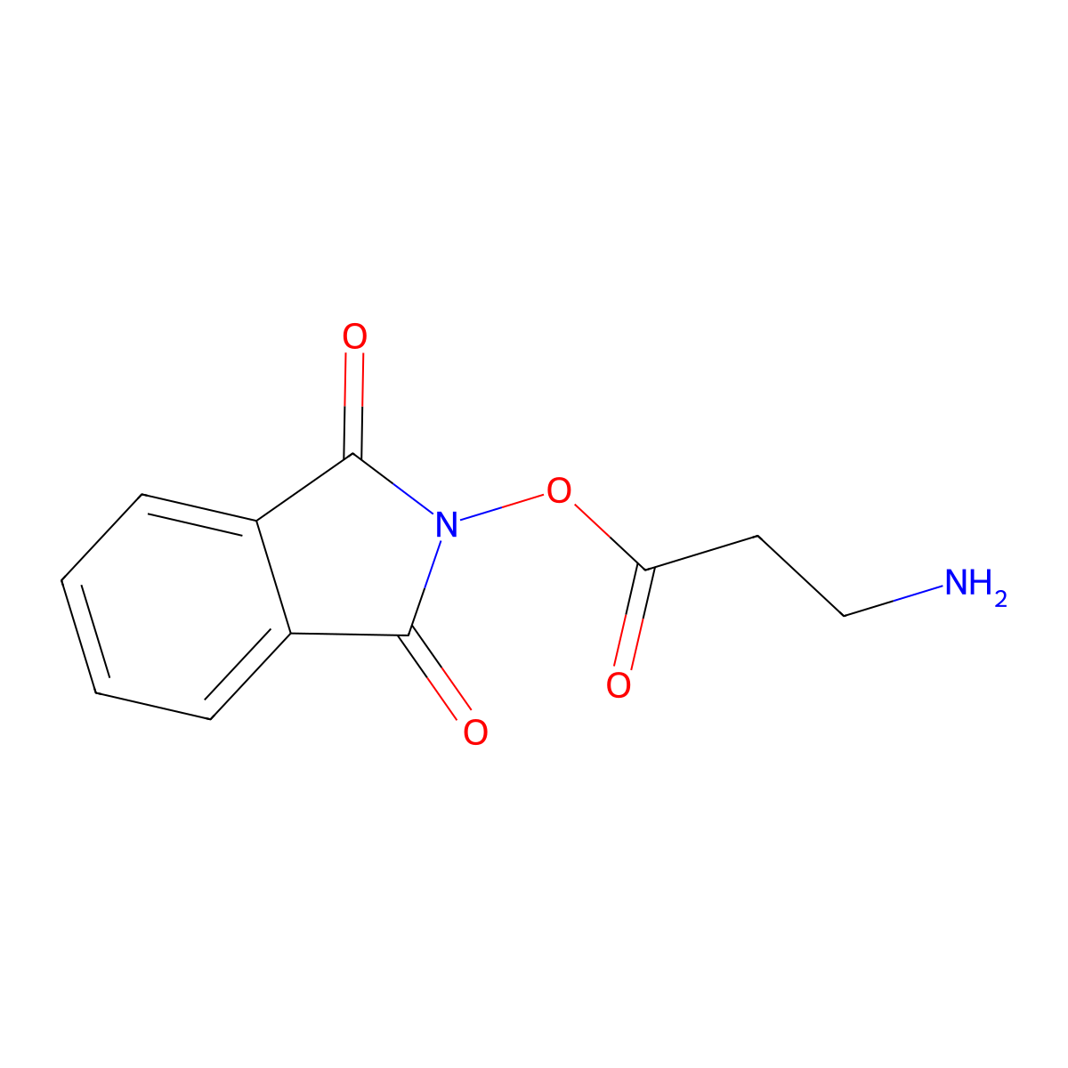1,3-dioxo-2,3-dihydro-1H-isoindol-2-yl 3-aminopropanoate molecular structure, CAS 2757961-12-7