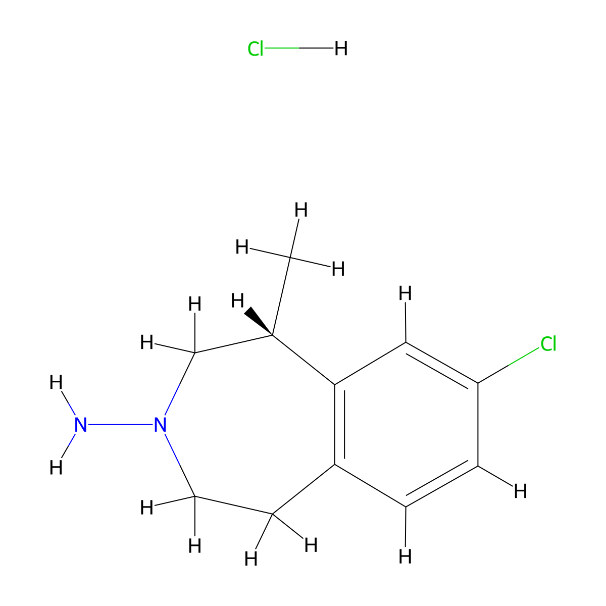 (1R)-8-chloro-1-methyl-2,3,4,5-tetrahydro-1H-3-benzazepin-3-amine hydrochloride molecular structure, CAS 2757961-32-1
