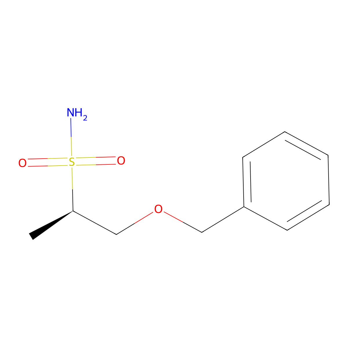 (2R)-1-(benzyloxy)propane-2-sulfonamide molecular structure, CAS 2757961-40-1