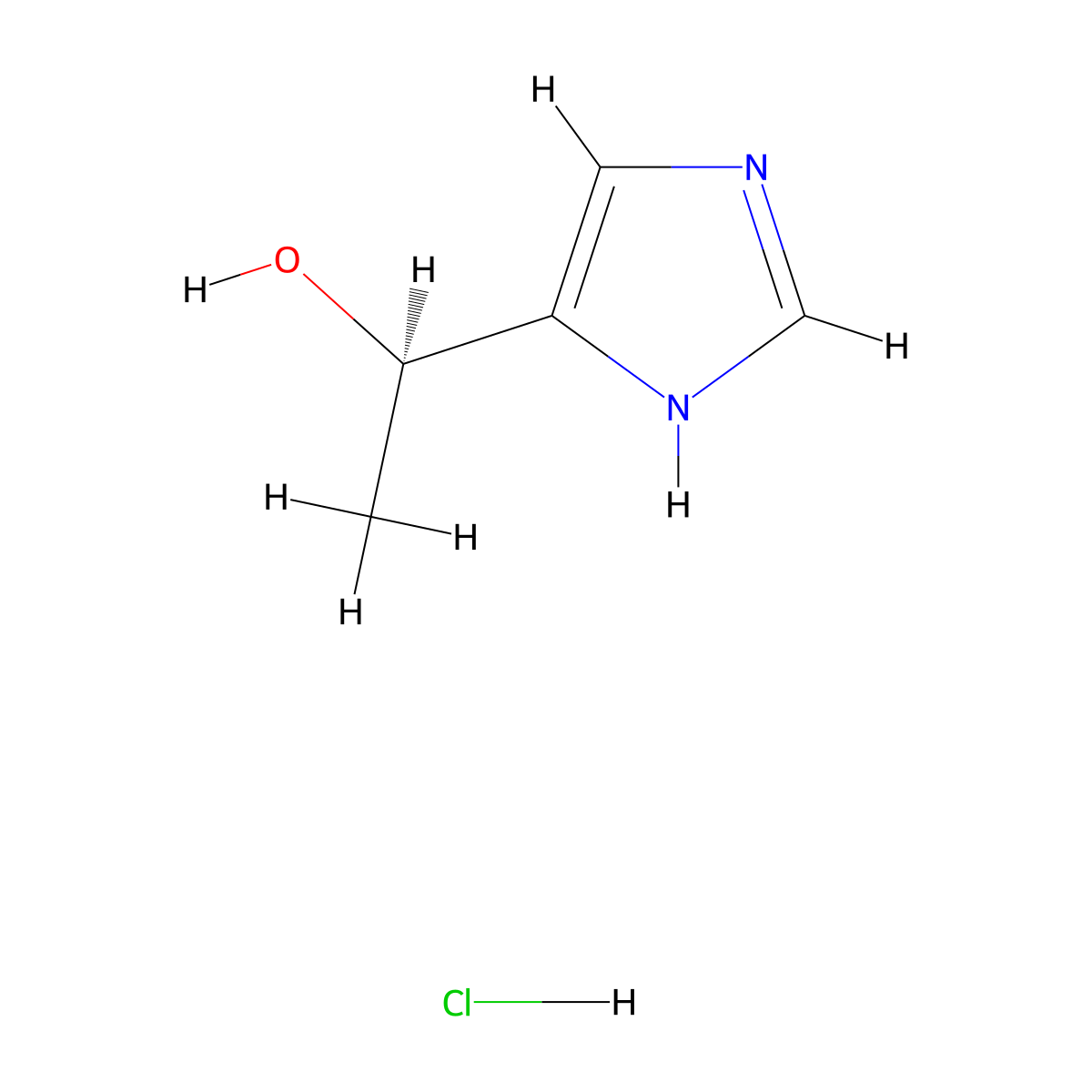 (1R)-1-(1H-imidazol-4-yl)ethan-1-ol hydrochloride molecular structure, CAS 2757961-42-3