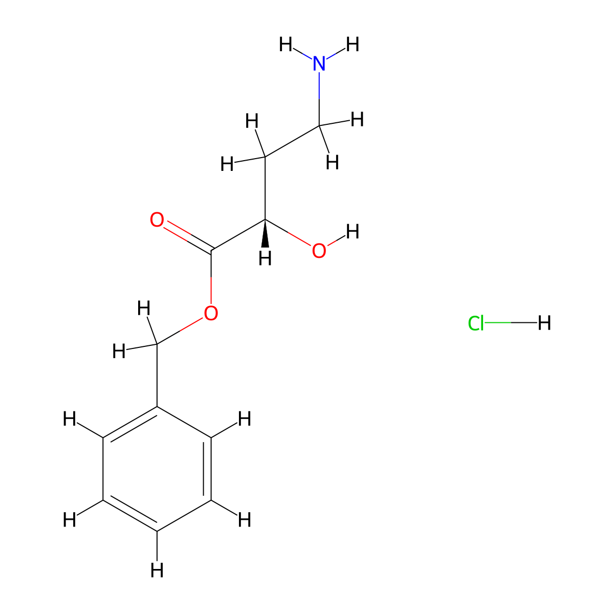 benzyl(2S)-4-amino-2-hydroxybutanoatehydrochloride molecular structure, CAS 2757961-44-5