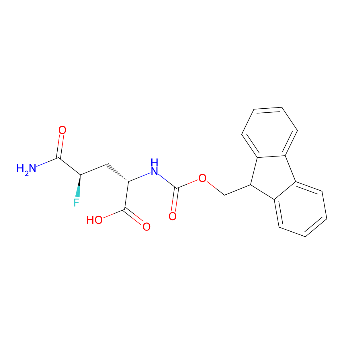 (2S,4R)-4-carbamoyl-2-({[(9H-fluoren-9-yl)methoxy]carbonyl}amino)-4-fluorobutanoic acid molecular structure, CAS 2757961-46-7