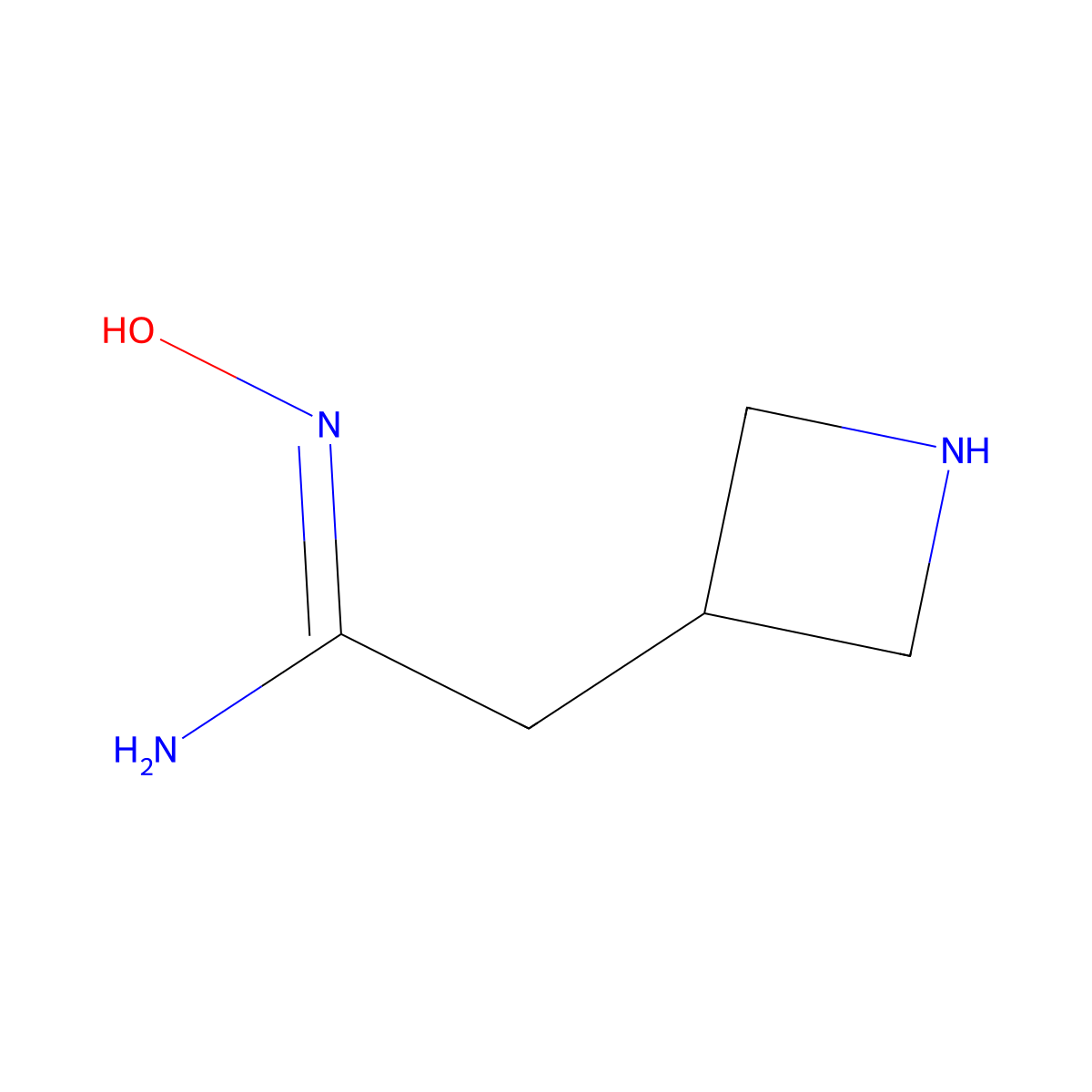 2-(azetidin-3-yl)-N'-hydroxyethanimidamide molecular structure, CAS 2757999-08-7