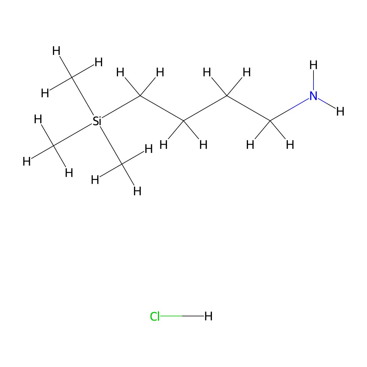 (4-Aminobutyl)trimethylsilanehydrochloride molecular structure, CAS 2757999-76-9