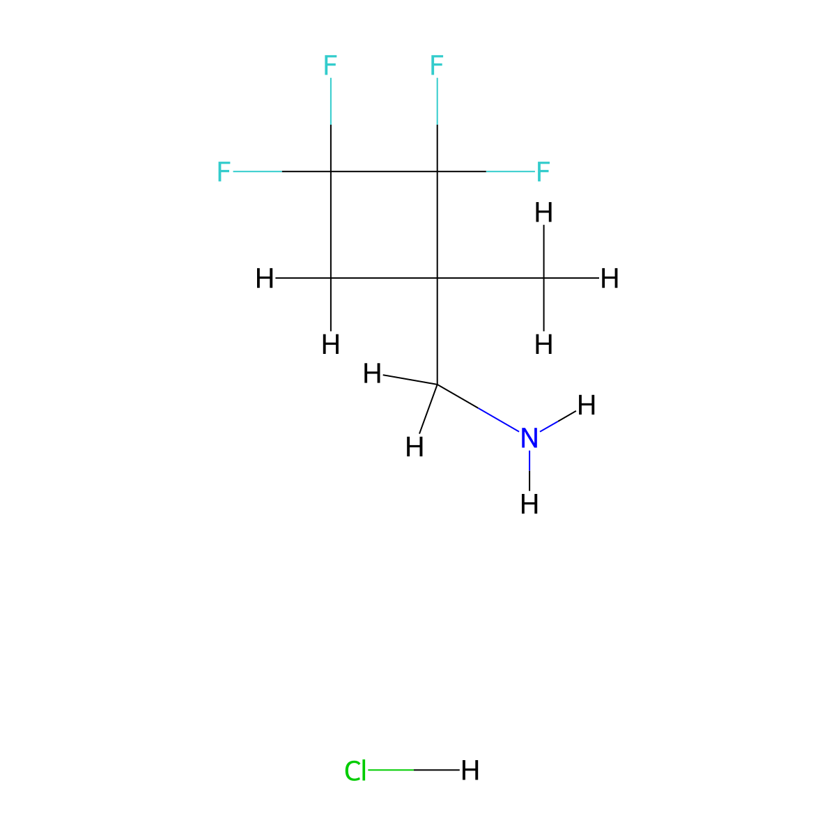 1-(2,2,3,3-Tetrafluoro-1-methylcyclobutyl)methanaminehydrochloride molecular structure, CAS 2757999-79-2