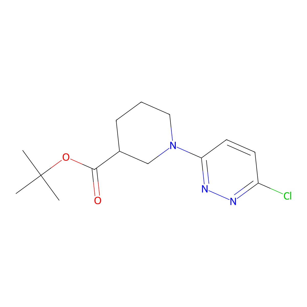 Tert-butyl1-(6-chloropyridazin-3-yl)piperidine-3-carboxylate molecular structure, CAS 2757999-87-2