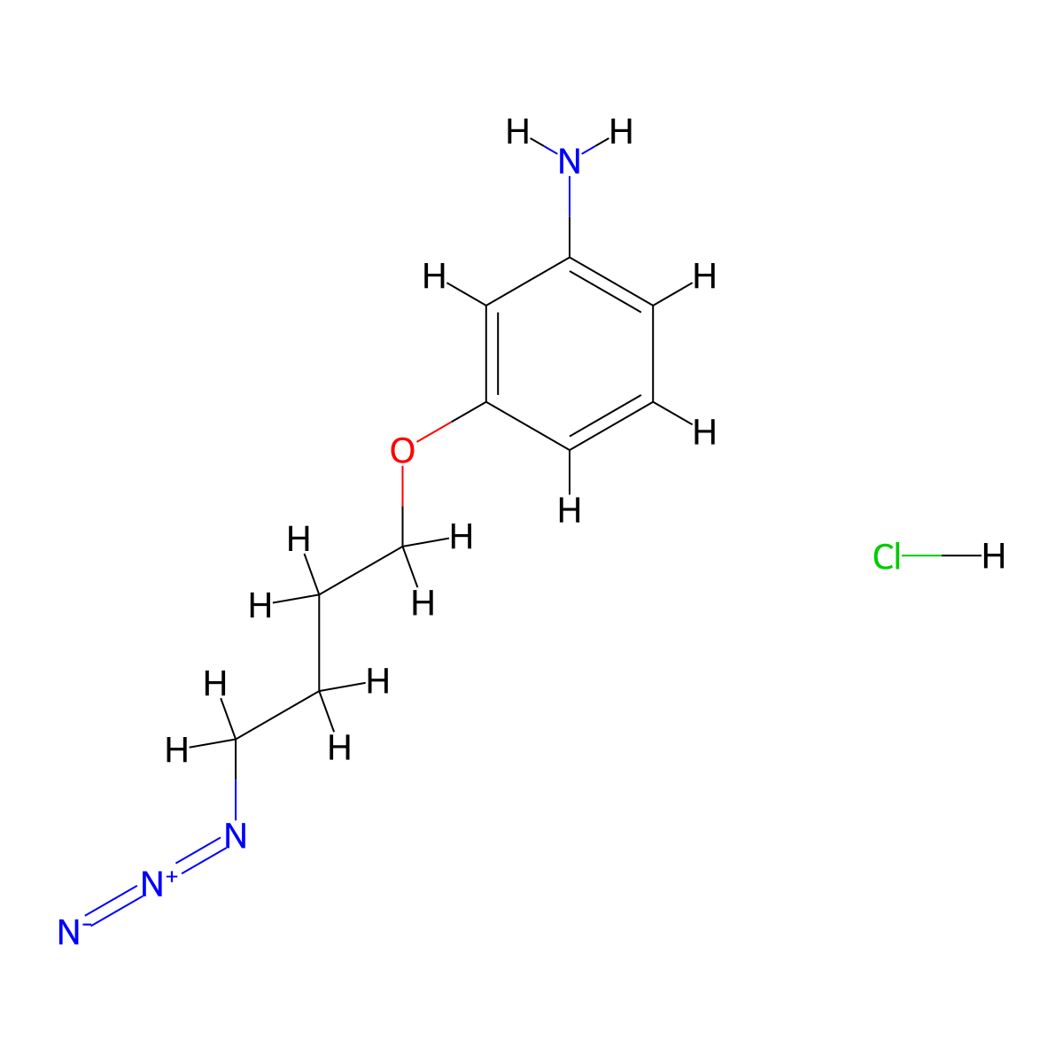 3-(4-Azidobutoxy)aniline hydrochloride molecular structure, CAS 2757999-89-4