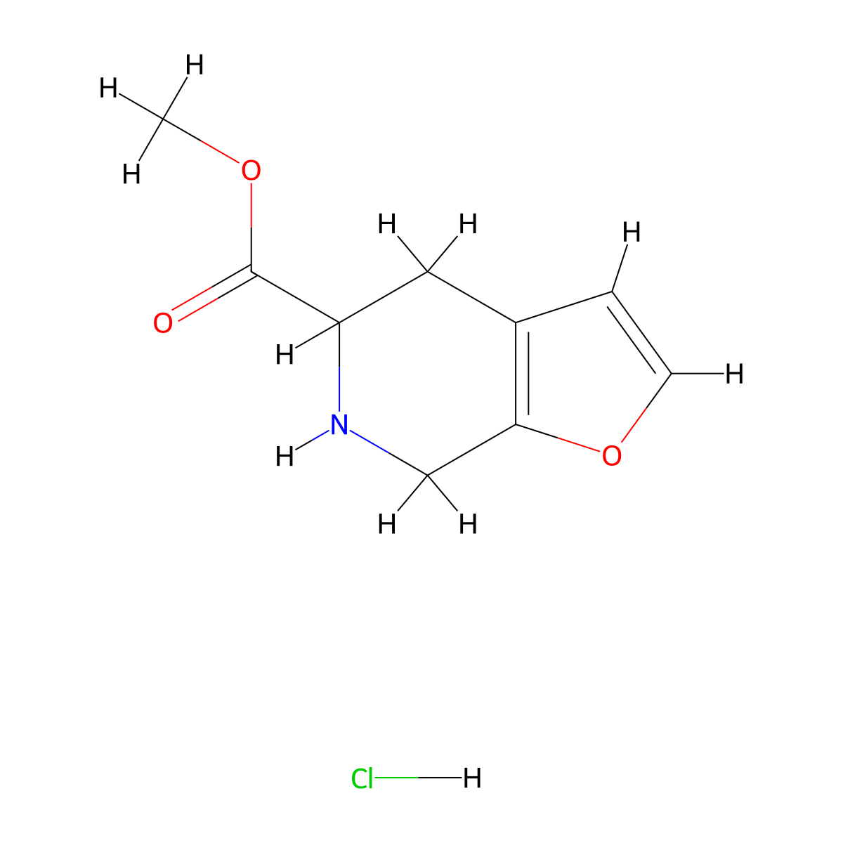 methyl 4H,5H,6H,7H-furo[2,3-c]pyridine-5-carboxylate hydrochloride molecular structure, CAS 2757999-91-8