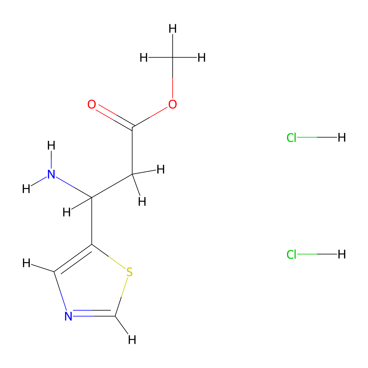 Methyl3-amino-3-(1,3-thiazol-5-yl)propanoatedihydrochloride molecular structure, CAS 2757999-94-1