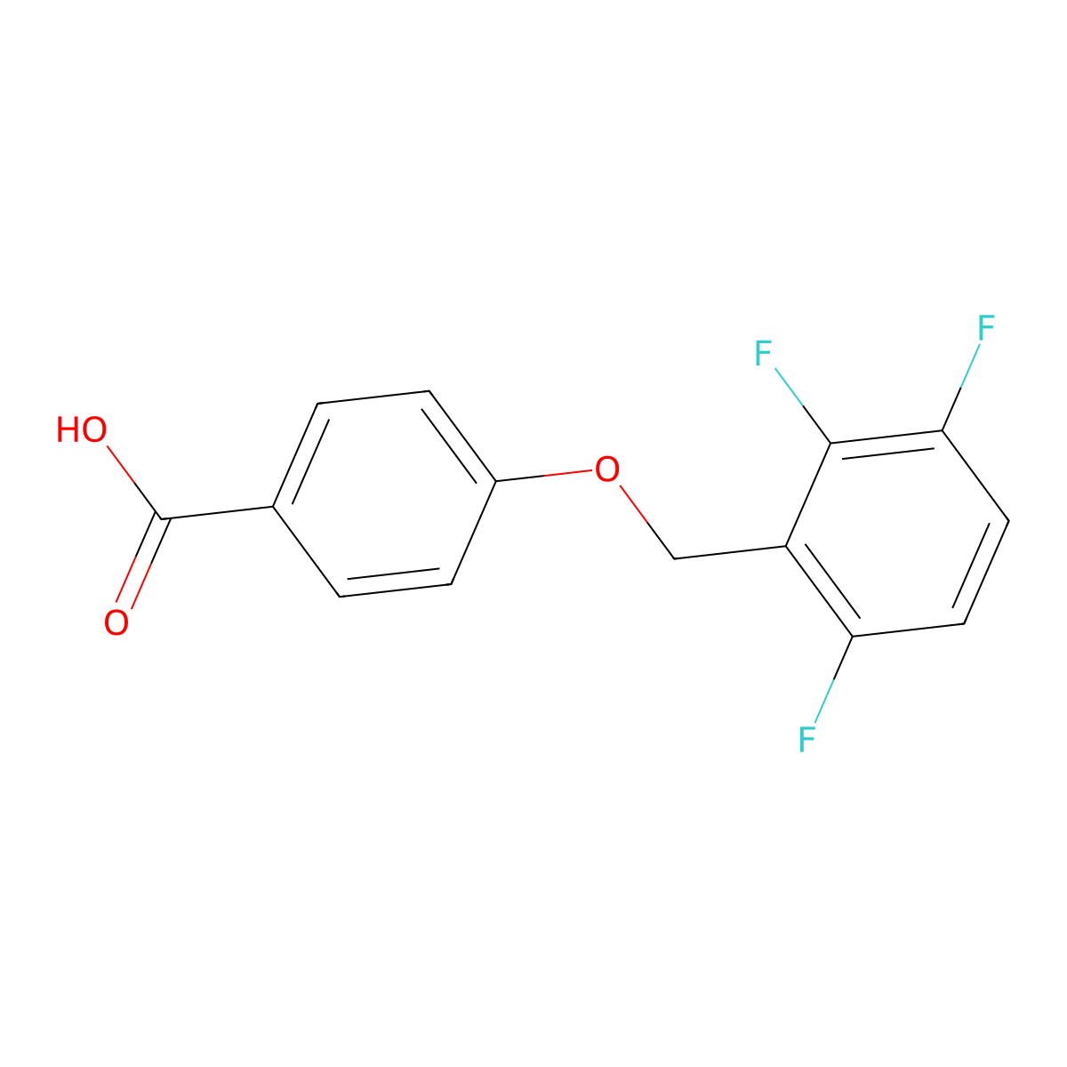 4-[(2,3,6-Trifluorophenyl)methoxy]benzoicacid molecular structure, CAS 2757999-99-6