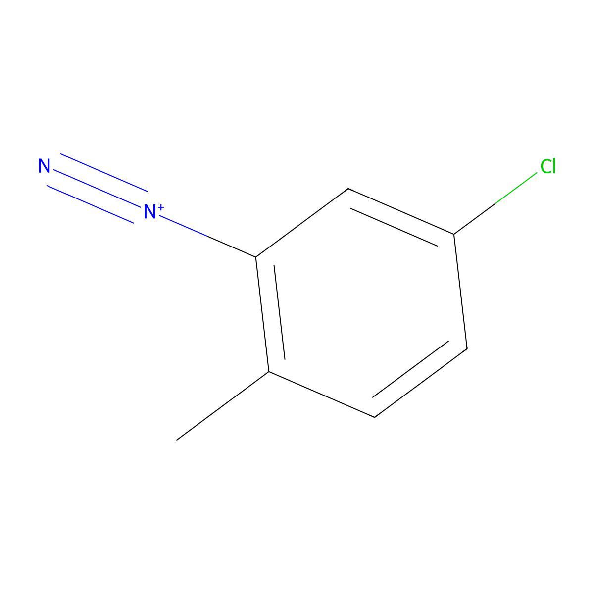 Benzenediazonium, 5-chloro-2-methyl- molecular structure, CAS 27580-35-4