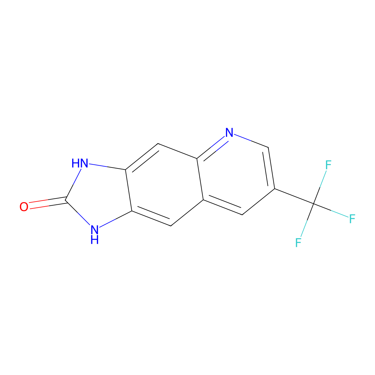 7-(trifluoromethyl)-1H,2H,3H-imidazo[4,5-g]quinolin-2-one molecular structure, CAS 2758000-02-9