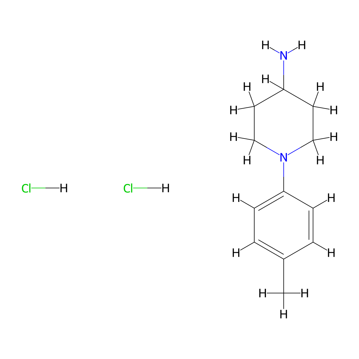 1-(4-Methylphenyl)piperidin-4-amine dihydrochloride molecular structure, CAS 2758000-03-0