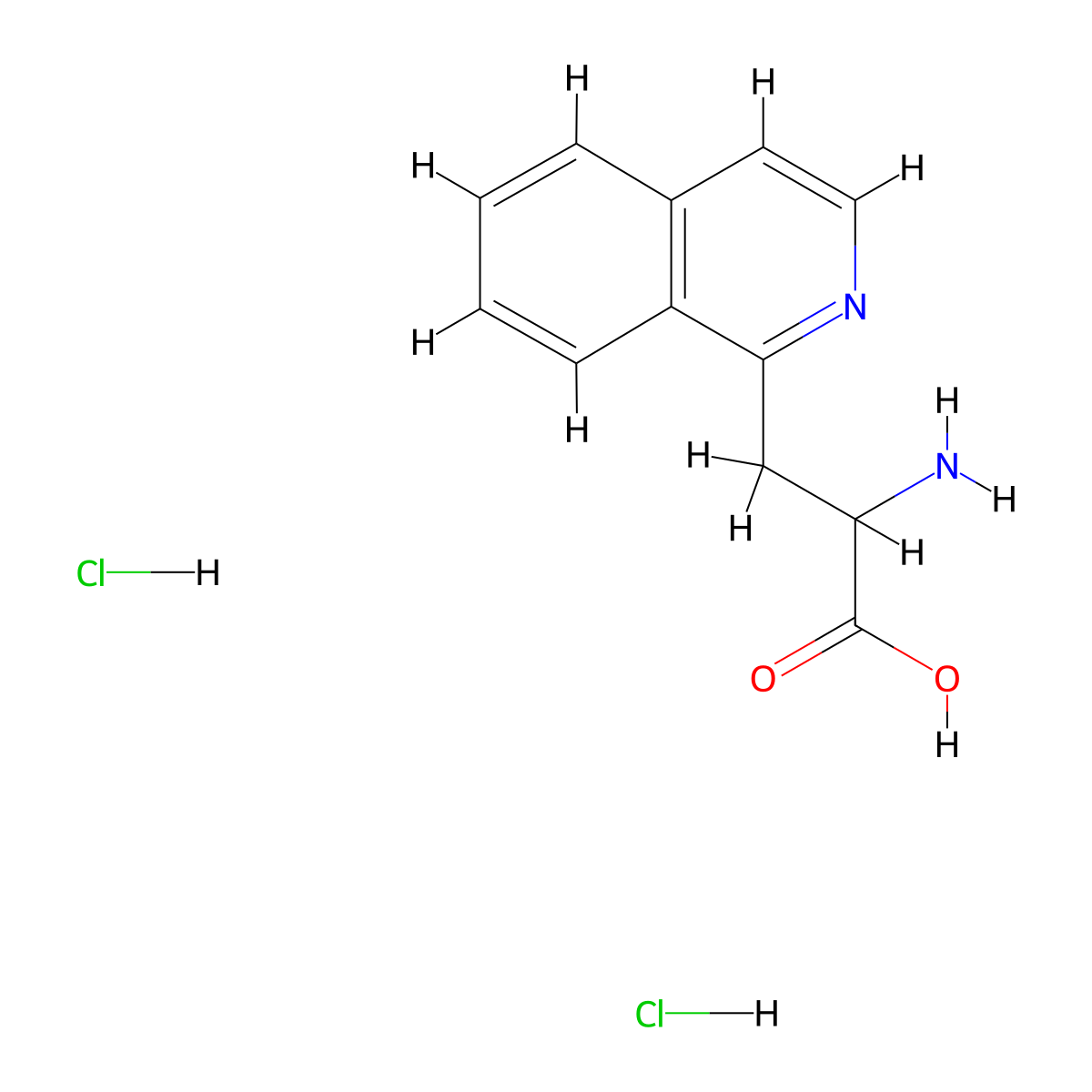 2-Amino-3-(isoquinolin-1-yl)propanoic acid dihydrochloride molecular structure, CAS 2758000-04-1