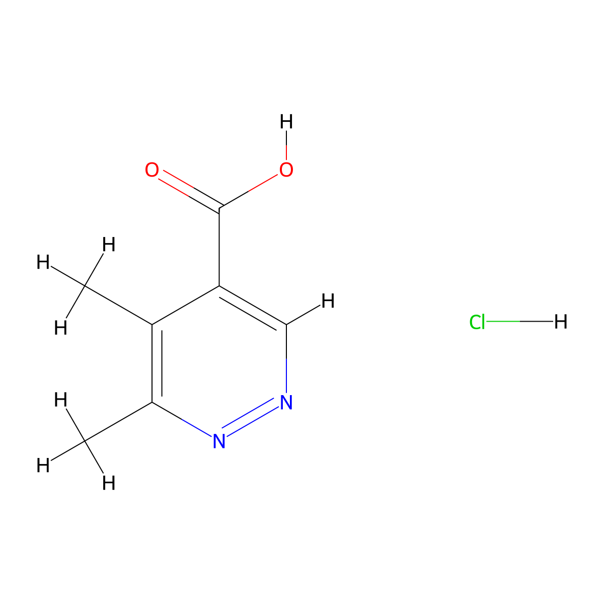 5,6-Dimethylpyridazine-4-carboxylic acid hydrochloride molecular structure, CAS 2758000-15-4