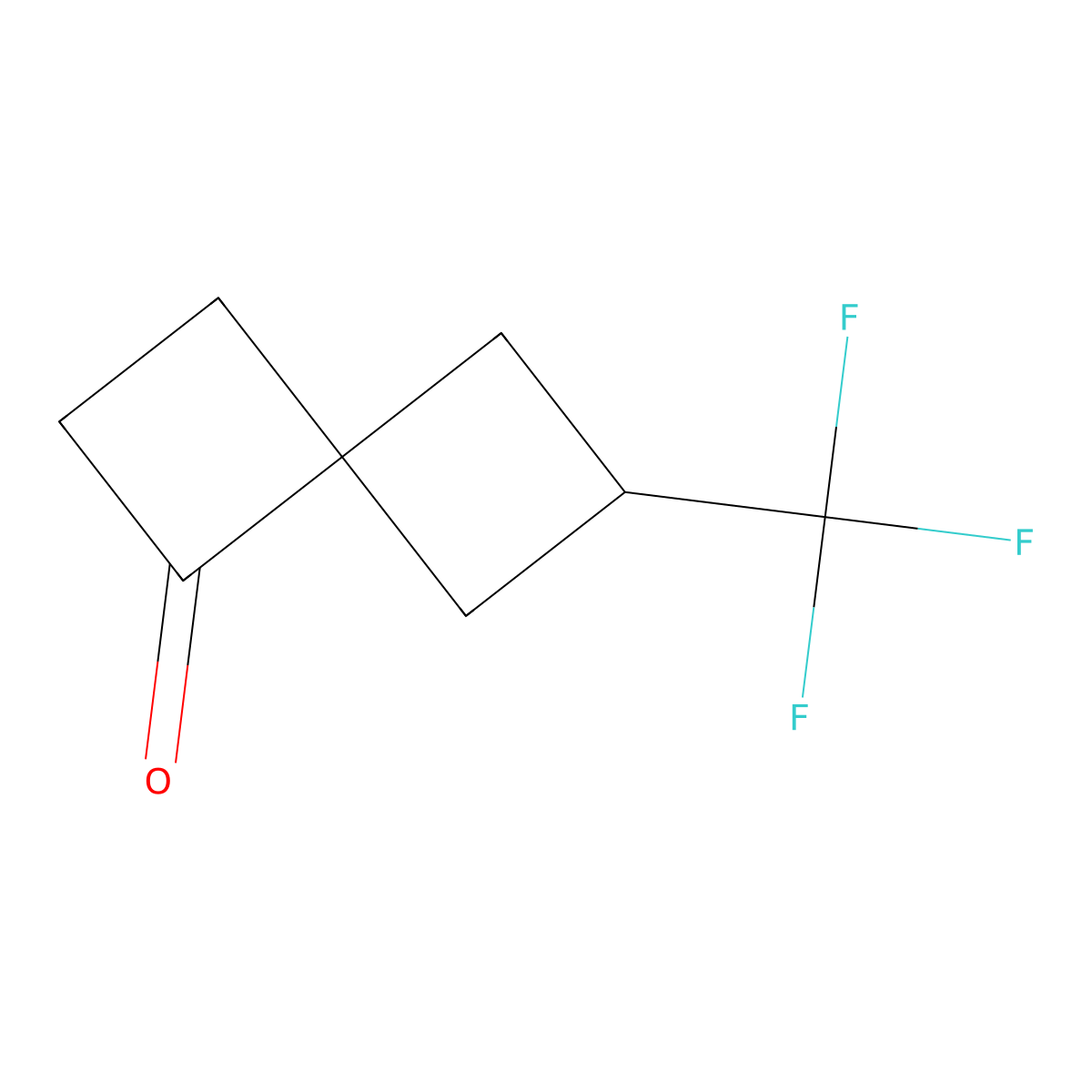 6-(Trifluoromethyl)spiro[3.3]heptan-1-one molecular structure, CAS 2758000-17-6