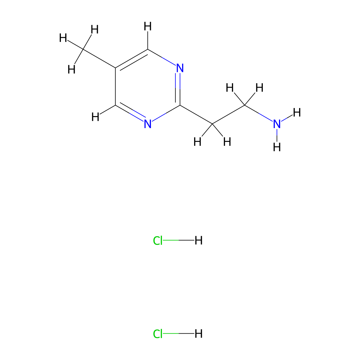2-(5-Methylpyrimidin-2-yl)ethan-1-amine dihydrochloride molecular structure, CAS 2758000-31-4