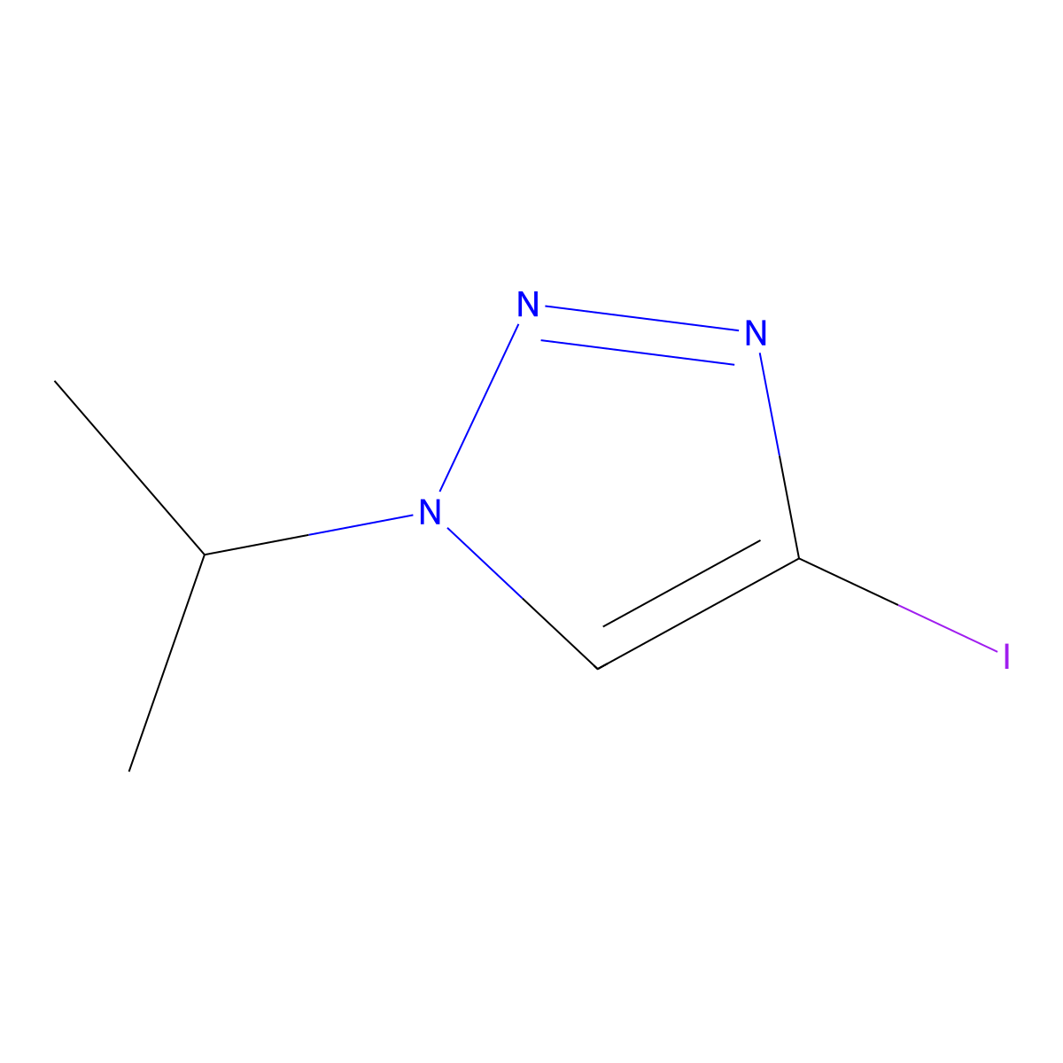 4-iodo-1-(propan-2-yl)-1H-1,2,3-triazole molecular structure, CAS 2758000-34-7