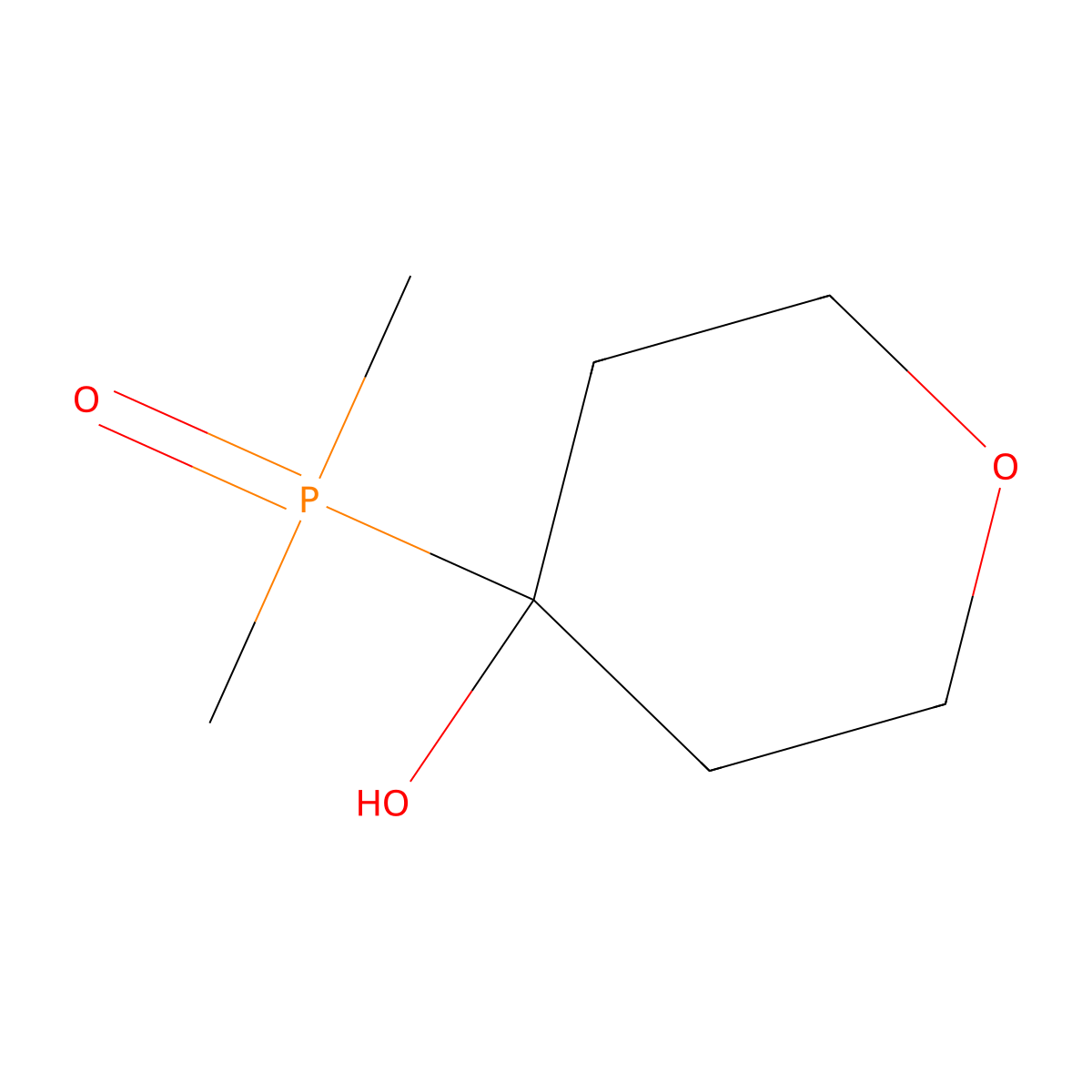 4-(Dimethylphosphoryl)oxan-4-ol molecular structure, CAS 2758000-44-9