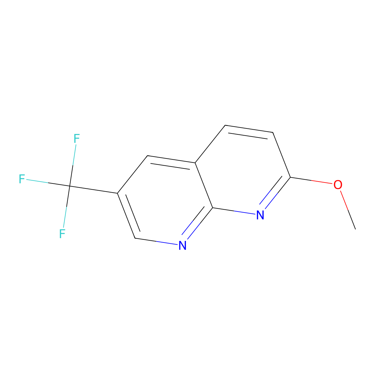2-Methoxy-6-(trifluoromethyl)-1,8-naphthyridine molecular structure, CAS 2758000-49-4