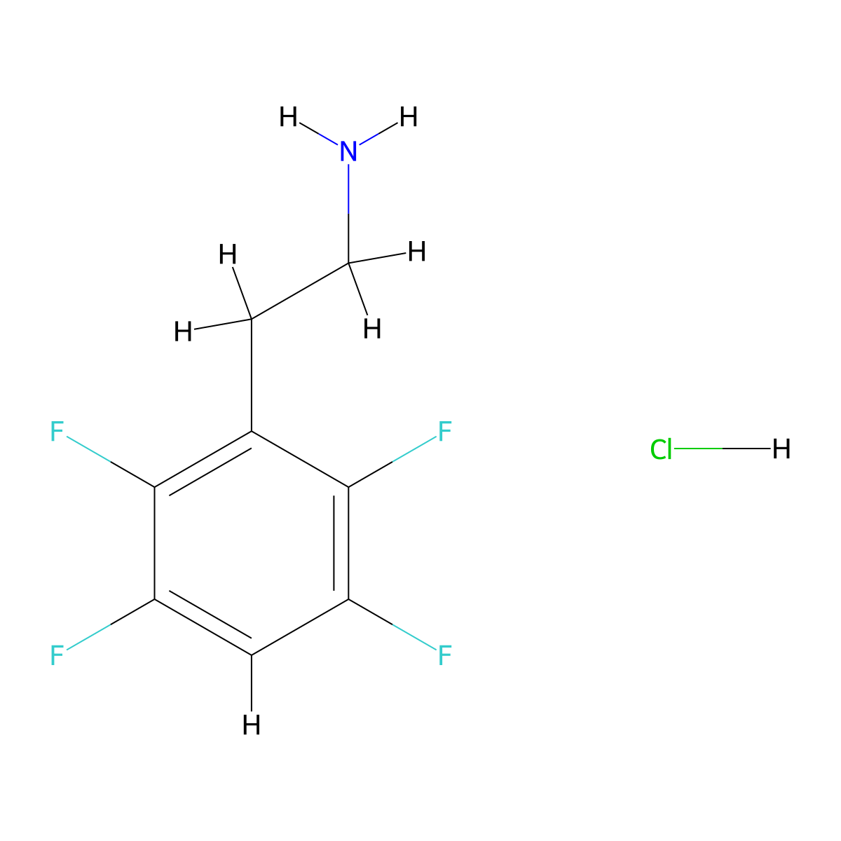 2-(2,3,5,6-Tetrafluorophenyl)ethan-1-amine hydrochloride molecular structure, CAS 2758000-51-8
