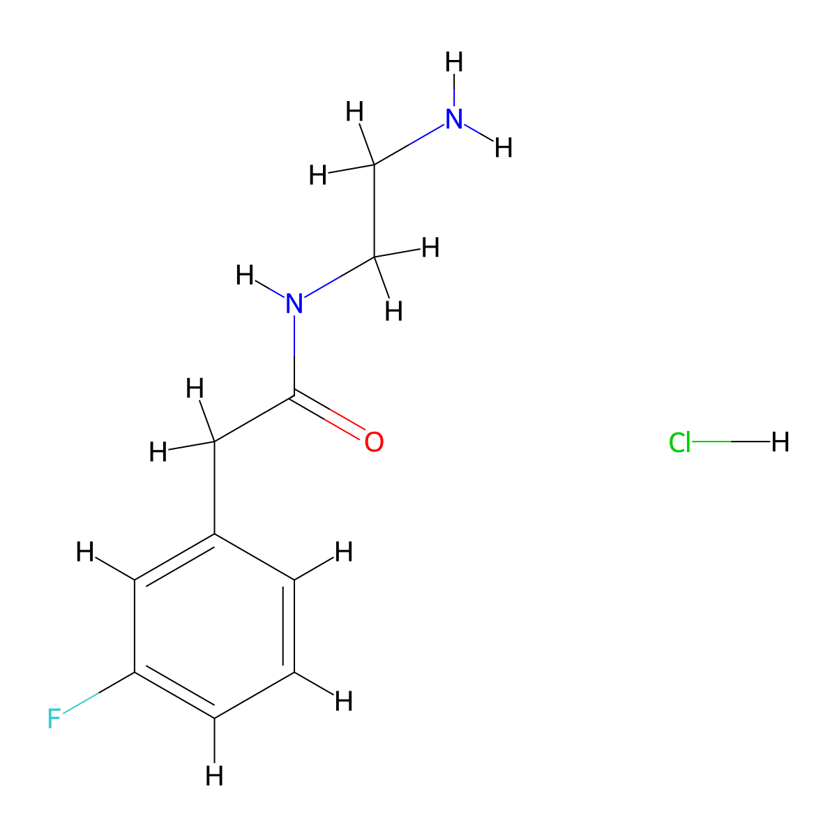 N-(2-aminoethyl)-2-(3-fluorophenyl)acetamide hydrochloride molecular structure, CAS 2758000-55-2