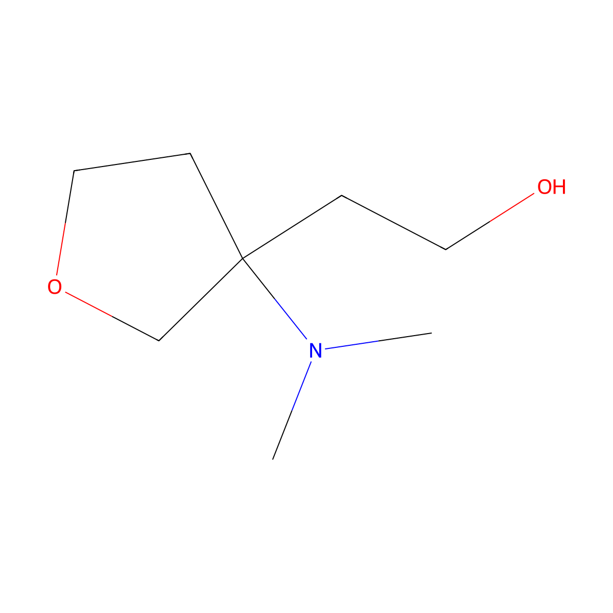 2-[3-(Dimethylamino)oxolan-3-yl]ethan-1-ol molecular structure, CAS 2758000-56-3