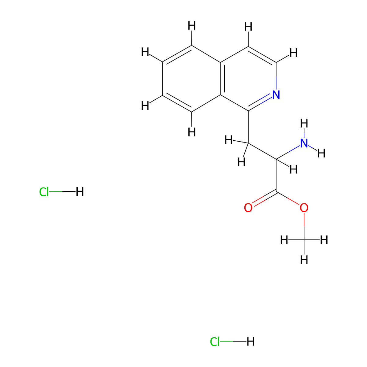 Methyl2-amino-3-(isoquinolin-1-yl)propanoatedihydrochloride molecular structure, CAS 2758000-66-5