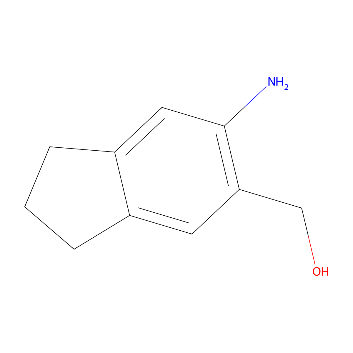 (6-amino-2,3-dihydro-1H-inden-5-yl)methanol molecular structure, CAS 2758000-69-8