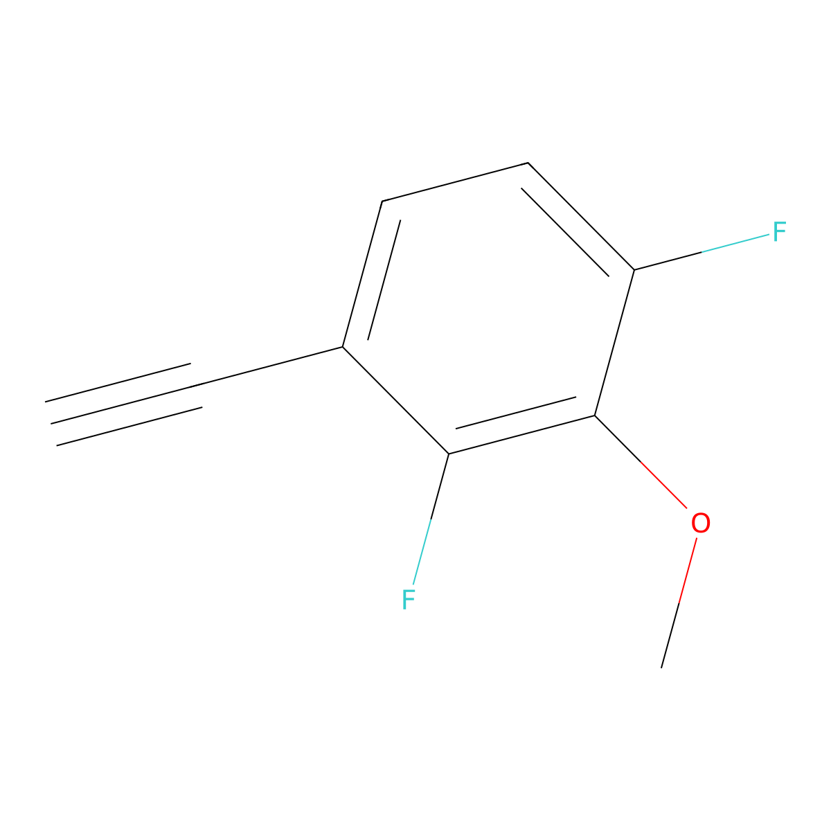 1-Ethynyl-2,4-difluoro-3-methoxybenzene molecular structure, CAS 2758000-79-0